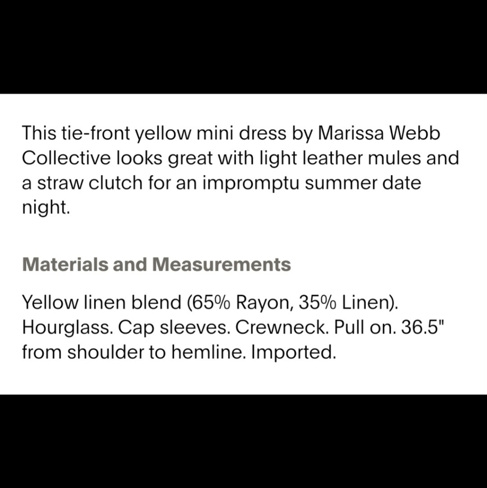 Marissa Webb x RTR Cutout Mini Dress. Size 8. - Picture 8 of 8